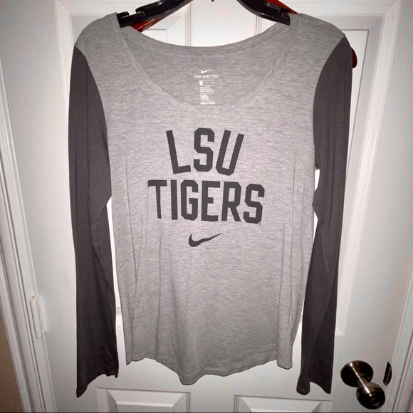 NIKE : Charcoal LSU Tigers Long Sleeve T-Shirt - Picture 4 of 4